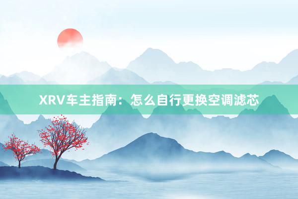 XRV车主指南：怎么自行更换空调滤芯